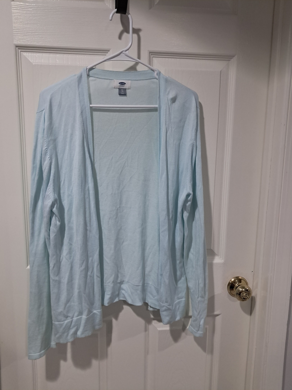 Light Blue Open Front Cardigan - Soft Knit